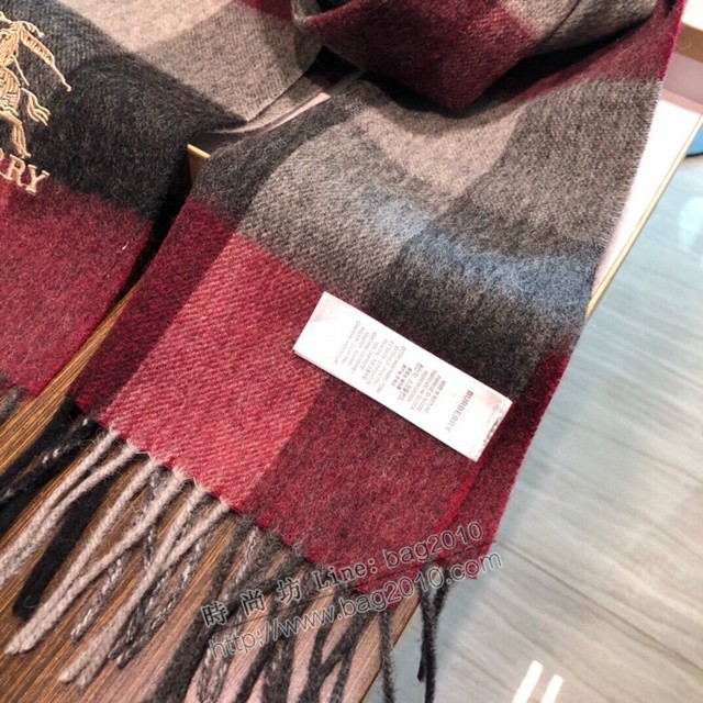 Burberry男士格子羊絨圍巾 巴寶莉2021專櫃新款羊絨圍巾  mmj1505